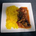 Pan Fried Chicken and Chorizo With Rice