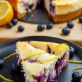 Blueberry Swirl Lemon Cheesecake