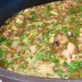Deep Green Lentil Soup with Caramelized Onions[...]