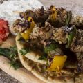 Pork Souvlaki with Bell Peppers