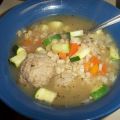 Italian Chicken Meatball Soup With Barley