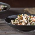 Whole Wheat Penne and Salmon in a Wok