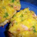 Creamed Corn, Parsley & Bacon on Muffins