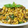 Roasted Corn with Basil Shallot Vinaigrette 