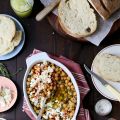 Olive Oil Braised Chick Peas with Feta