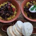 Black Beans with Saffron Rice Recipe