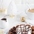 Chocolate Eggnog Waffles
