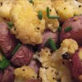 Roasted Potatoes and Cauliflower With Chives