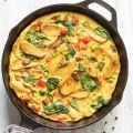 Frittata with Potatoes, Red Peppers, and Spinach