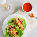 Beer Battered Shrimp Lettuce Wraps with Mango[...]